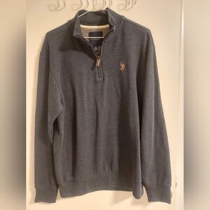 U.S. Polo Assn. Charcoal Zip-Up Sweater